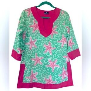Simply Southern women’s blouse pink and green excellent condition.  Size S